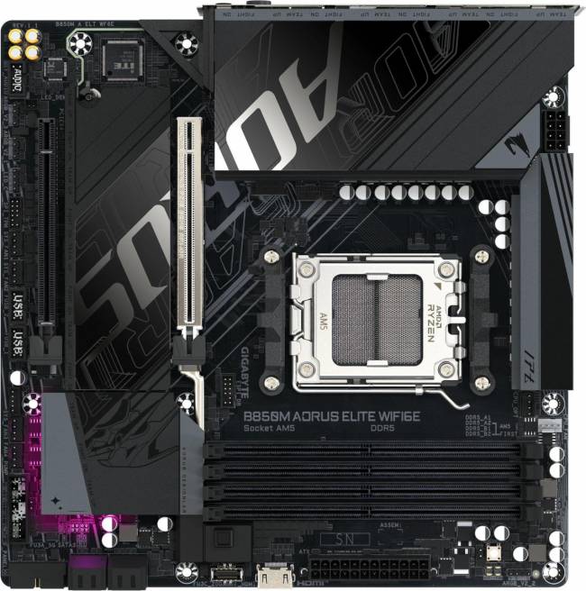 Материнская плата Gigabyte B850M AORUS ELITE WIFI6E — для бизнеса и офиса Материнская плата Gigabyte B850M AORUS ELITE WIFI6E — для бизнеса и офиса