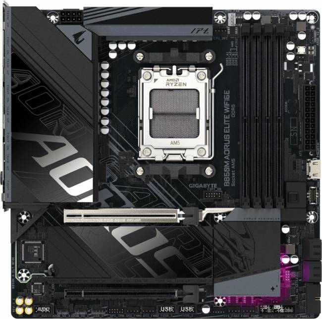 Материнская плата Gigabyte B850M AORUS ELITE WIFI6E — для бизнеса и офиса Материнская плата Gigabyte B850M AORUS ELITE WIFI6E — для бизнеса и офиса