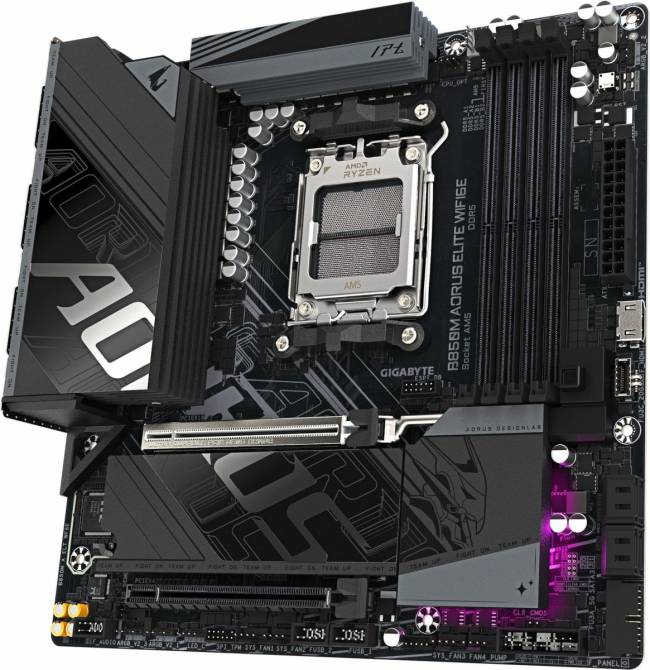 Материнская плата Gigabyte B850M AORUS ELITE WIFI6E — для бизнеса и офиса Материнская плата Gigabyte B850M AORUS ELITE WIFI6E — для бизнеса и офиса