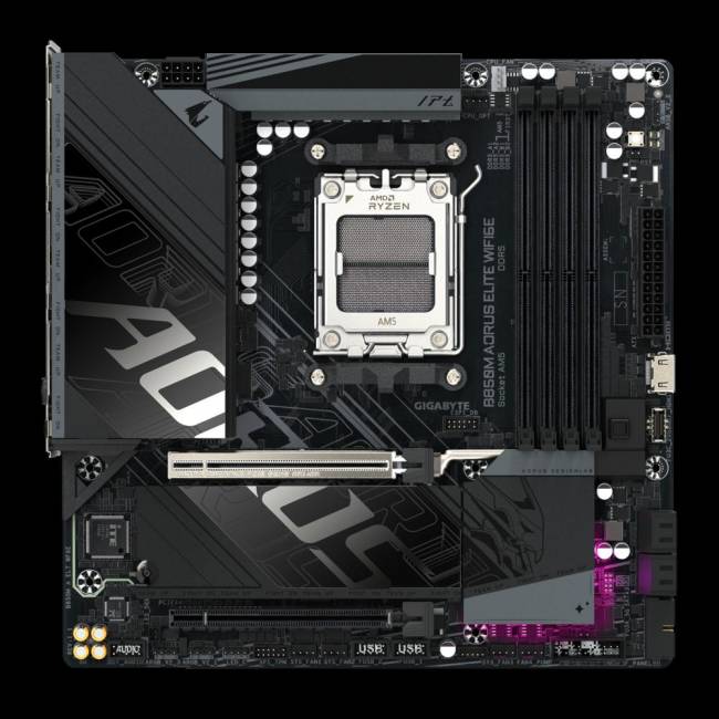 Материнская плата Gigabyte B850M AORUS ELITE WIFI6E — для бизнеса и офиса Материнская плата Gigabyte B850M AORUS ELITE WIFI6E — для бизнеса и офиса
