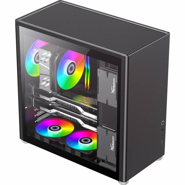 Компьютерный корпус, без блока питания ATX GameMax Spark Pro Black — для бизнеса и офиса Компьютерный корпус, без блока питания ATX GameMax Spark Pro Black — для бизнеса и офиса
