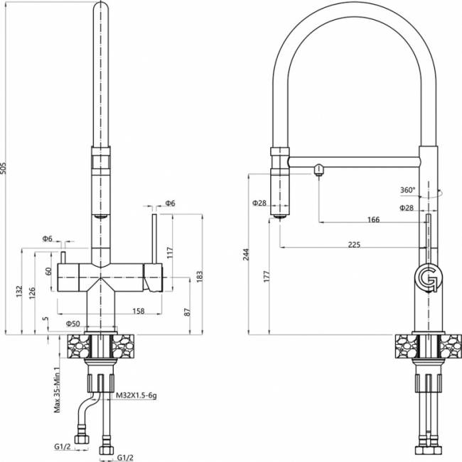 Смеситель RIVELATO Rivelato 1523517 BS — для бизнеса и офиса Смеситель RIVELATO Rivelato 1523517 BS — для бизнеса и офиса