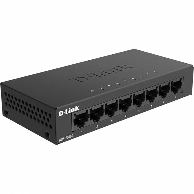Коммутатор D-Link DGS-1008D/K2A — для бизнеса и офиса Коммутатор D-Link DGS-1008D/K2A — для бизнеса и офиса