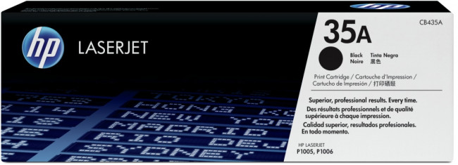 Тонер-картридж HP 35A Black Original LaserJet Print Cartridge (CB435A) — для бизнеса и офиса