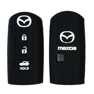 Чехол силиконовый смарт ключа MAZDA 3 кнопки (с лого)