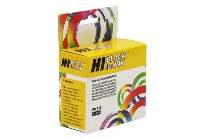 Картридж Hi-Black (HB-PG-512/PG-510) для Canon PIXMA MP240/260/480, Bk — для бизнеса и офиса Картридж Hi-Black (HB-PG-512/PG-510) для Canon PIXMA MP240/260/480, Bk — для бизнеса и офиса