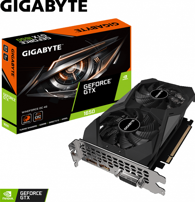 Видеокарта Gigabyte GeForce GTX 1650 D6 WINDFORCE OC 4G — для бизнеса и офиса Видеокарта Gigabyte GeForce GTX 1650 D6 WINDFORCE OC 4G — для бизнеса и офиса