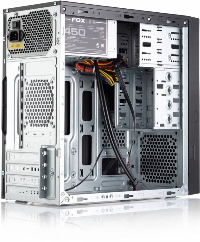 Корпус с блоком питания 450Вт. Foxline FL-733R-FZ450R-U32_bundle — для бизнеса и офиса Корпус с блоком питания 450Вт. Foxline FL-733R-FZ450R-U32_bundle — для бизнеса и офиса