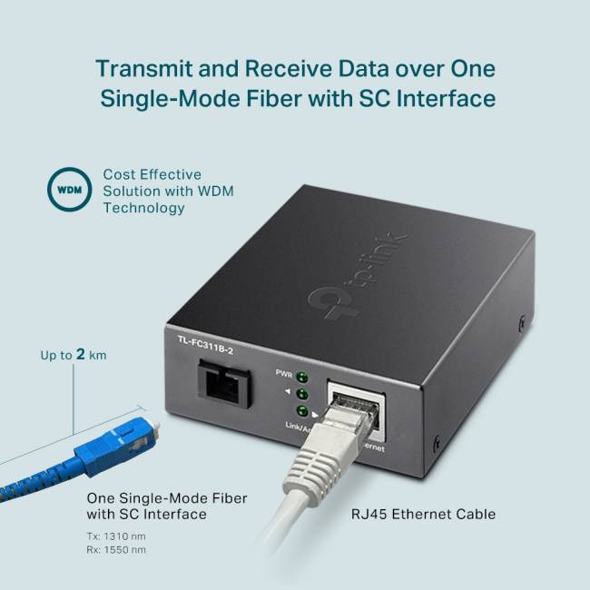 Медиаконвертер TP-Link FC311B-2 — для бизнеса и офиса Медиаконвертер TP-Link FC311B-2 — для бизнеса и офиса