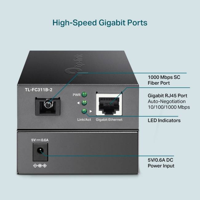 Медиаконвертер TP-Link FC311B-2 — для бизнеса и офиса Медиаконвертер TP-Link FC311B-2 — для бизнеса и офиса