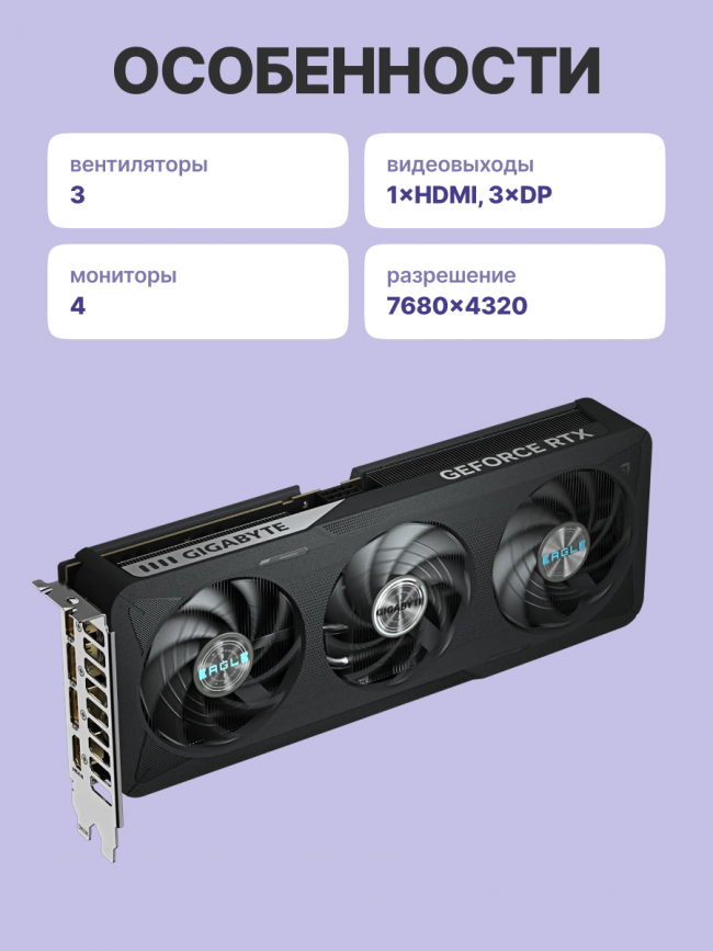 Видеокарта GIGABYTE GV-N506TEAGLEMAX OC-8GD — для бизнеса и офиса