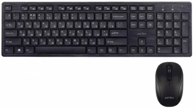 Perfeo беспров. набор "TWIN": клав-ра. + оптич. мышь, USB Perfeo TWIN PF_A4500 — для бизнеса и офиса