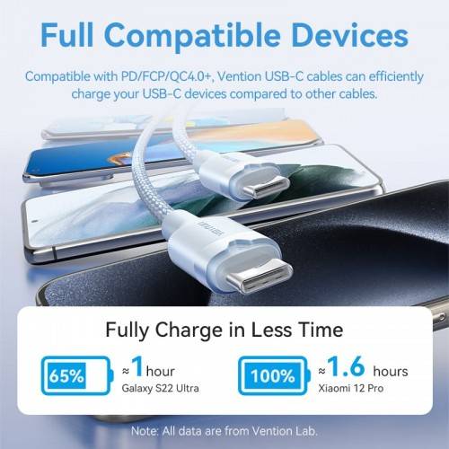 Кабель Vention USB 2.0 CM/CM - 1м. Белый 3А PD60W Vention TRDWF — для бизнеса и офиса Кабель Vention USB 2.0 CM/CM - 1м. Белый 3А PD60W Vention TRDWF — для бизнеса и офиса