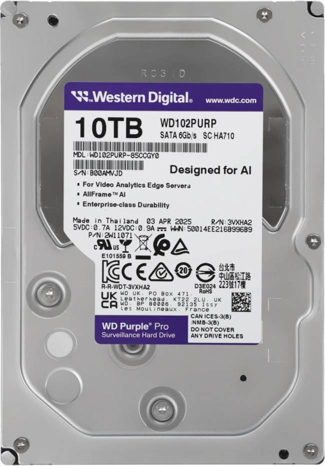 Жесткий диск WD WD102PURP — для бизнеса и офиса