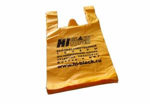 Пакет-майка Hi-Black, ПНД, цвет-желтый, 380x600 мм (в упаковке 100 шт.) Пакет-майка Hi-Black, ПНД, цвет-желтый, 380x600 мм (в упаковке 100 шт.)