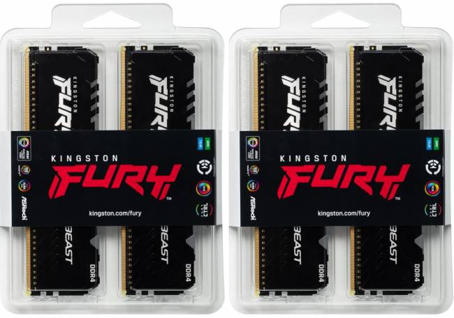 Память оперативная Kingston FURY Beast RGB KF436C17BBAK4/32 — для бизнеса и офиса Память оперативная Kingston FURY Beast RGB KF436C17BBAK4/32 — для бизнеса и офиса