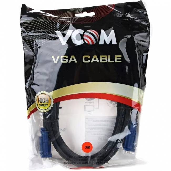 Кабель удлинительный Монитор-SVGA card (15M-15F) 3m, 2 фильтра VCOM <VVG6460-3M> VCOM VVG6460-3MO — для бизнеса и офиса Кабель удлинительный Монитор-SVGA card (15M-15F) 3m, 2 фильтра VCOM <VVG6460-3M> VCOM VVG6460-3MO — для бизнеса и офиса