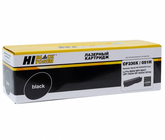 Тонер-картридж Hi-Black (HB-CF230X/051H) для HP LJ Pro M203/MFP M227/LBP162dw/MF 264dw/267dw, 4K — для бизнеса и офиса Тонер-картридж Hi-Black (HB-CF230X/051H) для HP LJ Pro M203/MFP M227/LBP162dw/MF 264dw/267dw, 4K — для бизнеса и офиса