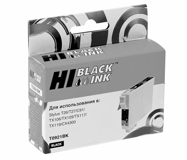 Картридж Hi-Black (HB-T0921) для Epson Stylus C91/CX4300/T26/TX106/109, Bk, П/У — для бизнеса и офиса Картридж Hi-Black (HB-T0921) для Epson Stylus C91/CX4300/T26/TX106/109, Bk, П/У — для бизнеса и офиса