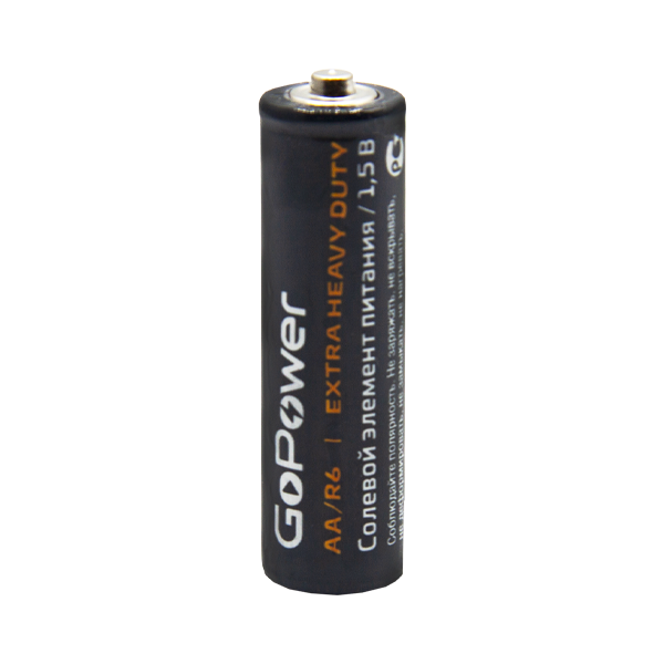 Батарейка GoPower R6 AA BL4 Heavy Duty 1.5V (4/48/576) блистер (4 шт.) Батарейка GoPower R6 AA (00-00015594) — для бизнеса и офиса Батарейка GoPower R6 AA BL4 Heavy Duty 1.5V (4/48/576) блистер (4 шт.) Батарейка GoPower R6 AA (00-00015594) — для бизнеса и офиса