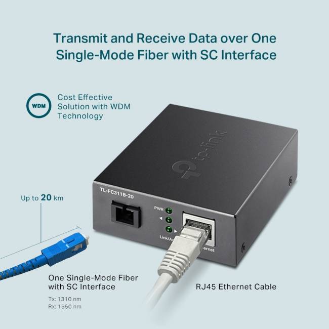 Медиаконвертер TP-Link FC311B-20 — для бизнеса и офиса Медиаконвертер TP-Link FC311B-20 — для бизнеса и офиса