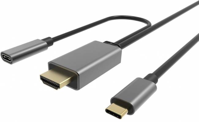 Кабель-адаптер USB 3.1 Type-Cm --> HDMI A(m) 4K@60Hz, 1.8m , PD, Alum Shell,VCOM <CU423MCPD-1.8M> VCOM USB 3.2 Type-C (m) - HDMI (m),USB 3.2 Type-C (m) — для бизнеса и офиса Кабель-адаптер USB 3.1 Type-Cm --> HDMI A(m) 4K@60Hz, 1.8m , PD, Alum Shell,VCOM <CU423MCPD-1.8M> VCOM USB 3.2 Type-C (m) - HDMI (m),USB 3.2 Type-C (m) — для бизнеса и офиса