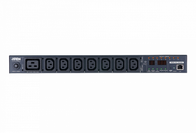 Устройство распределения питания, с управлением, 16A, 2.4kW, 8 портов, 1 банк, IP доступ, ввод C14, (8*C13 монитор. V / A / кВт / кВтч по портам/устройству вкл/выкл по портам;без шнуров) ATEN PE8208G — для бизнеса и офиса Устройство распределения питания, с управлением, 16A, 2.4kW, 8 портов, 1 банк, IP доступ, ввод C14, (8*C13 монитор. V / A / кВт / кВтч по портам/устройству вкл/выкл по портам;без шнуров) ATEN PE8208G — для бизнеса и офиса