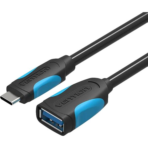 Адаптер-переходник Vention USB Type C M/ OTG USB 3.0 AF, гибкий - 0,1м. Адаптер-переходник Vention USB Type-C(m)/USB 3.0 Type-AF - 0.1 м (VAS-A51-B010) — для бизнеса и офиса