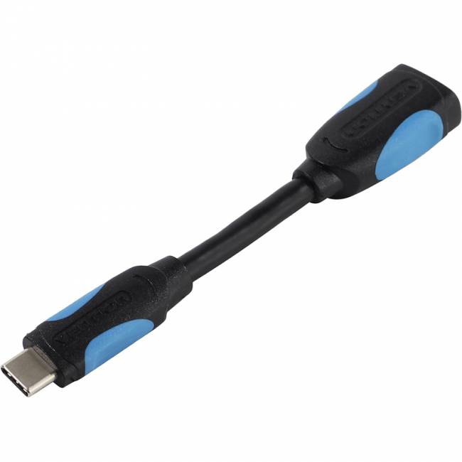Адаптер-переходник Vention USB Type C M/ OTG USB 3.0 AF, гибкий - 0,1м. Адаптер-переходник Vention USB Type-C(m)/USB 3.0 Type-AF - 0.1 м (VAS-A51-B010) — для бизнеса и офиса