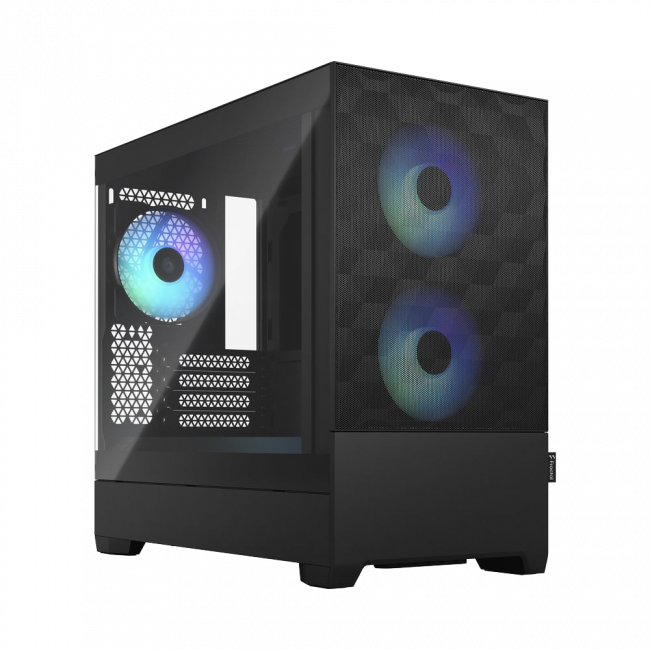 Корпус ПК без блока питания Корпус Design Pop Mini Air RGB TG Clear Tint (FD-C-POR1M-06) — для бизнеса и офиса Корпус ПК без блока питания Корпус Design Pop Mini Air RGB TG Clear Tint (FD-C-POR1M-06) — для бизнеса и офиса