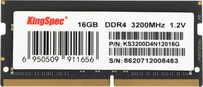 Память DDR4 16GB 3200MHz SHENZHEN KINGSPEC ELECTRONICS TECHNOLOGY CO LTD KS3200D4N12016G — для бизнеса и офиса Память DDR4 16GB 3200MHz SHENZHEN KINGSPEC ELECTRONICS TECHNOLOGY CO LTD KS3200D4N12016G — для бизнеса и офиса