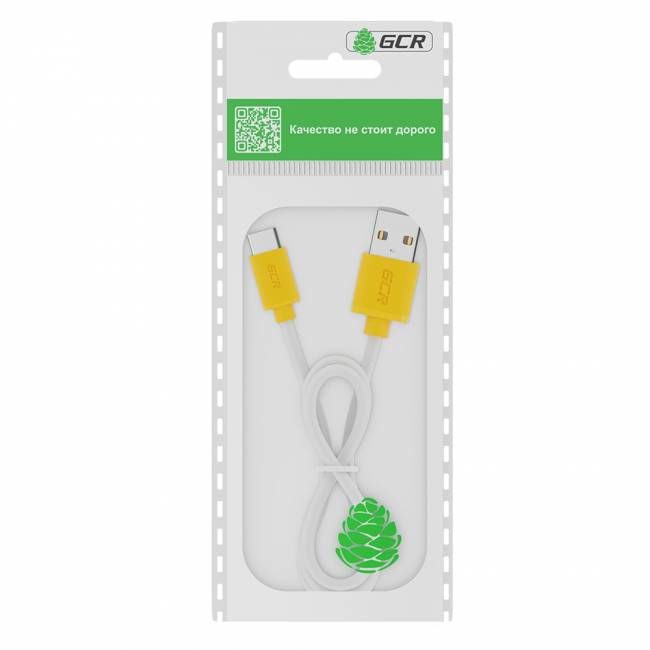 GCR Кабель 1.0m TypeC, белый, желтые коннекторы, быстрая зарядка, 28/24 AWG, GCR-53241 Greenconnect USB 2.0 Type-AM - USB 2.0 Type-C (m) 1 м — для бизнеса и офиса GCR Кабель 1.0m TypeC, белый, желтые коннекторы, быстрая зарядка, 28/24 AWG, GCR-53241 Greenconnect USB 2.0 Type-AM - USB 2.0 Type-C (m) 1 м — для бизнеса и офиса