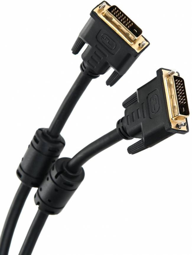 Кабель DVI-DVI Dual Link (25M-25M), 5m, 2 фильтра VCOM <VDV6300-5M> VCOM DVI-D (m) - DVI-D (m) 5м — для бизнеса и офиса Кабель DVI-DVI Dual Link (25M-25M), 5m, 2 фильтра VCOM <VDV6300-5M> VCOM DVI-D (m) - DVI-D (m) 5м — для бизнеса и офиса