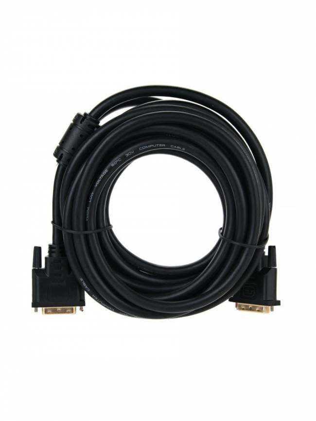 Кабель DVI-DVI Dual Link (25M-25M), 5m, 2 фильтра VCOM <VDV6300-5M> VCOM DVI-D (m) - DVI-D (m) 5м — для бизнеса и офиса Кабель DVI-DVI Dual Link (25M-25M), 5m, 2 фильтра VCOM <VDV6300-5M> VCOM DVI-D (m) - DVI-D (m) 5м — для бизнеса и офиса