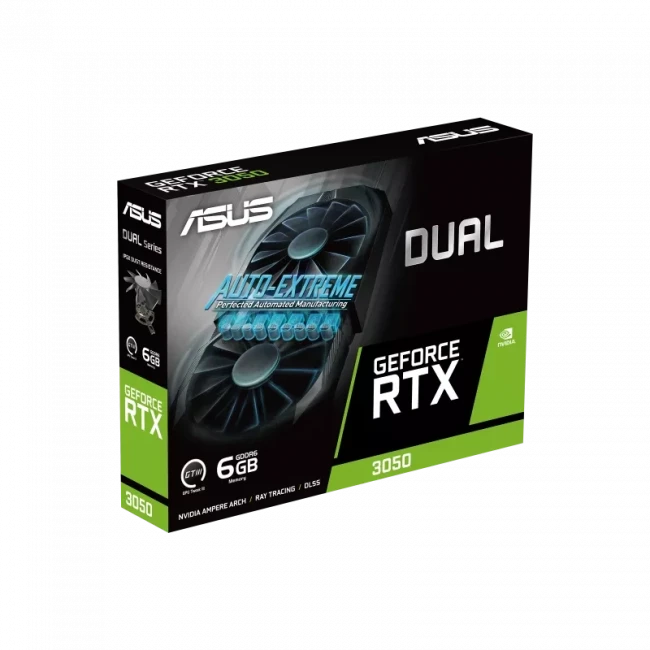 Видеокарта ASUS DUAL-RTX3050-O6G — для бизнеса и офиса