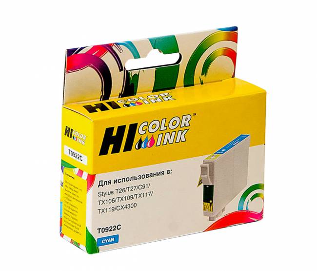 Картридж Hi-Black (HB-T0922) для Epson Stylus C91/CX4300/T26/TX106/109, C — для бизнеса и офиса Картридж Hi-Black (HB-T0922) для Epson Stylus C91/CX4300/T26/TX106/109, C — для бизнеса и офиса