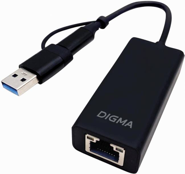 Сетевой адаптер 2.5G Ethernet Digma DLA-GTUC01 — для бизнеса и офиса