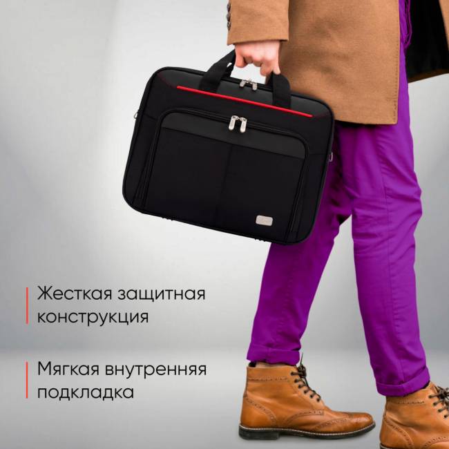 Сумка для ноутбука 15.6" PC PET PCP-A9015BK — для бизнеса и офиса Сумка для ноутбука 15.6" PC PET PCP-A9015BK — для бизнеса и офиса