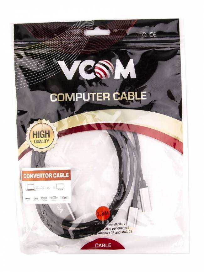 Кабель-адаптер USB 3.1 Type-Cm --> DP(m) 4K@60Hz, 1.8m , PD,Aluminium Shell, VCOM <CU422MCPD-1.8M> VCOM USB 3.2 Type-C (m) - DisplayPort (m) — для бизнеса и офиса Кабель-адаптер USB 3.1 Type-Cm --> DP(m) 4K@60Hz, 1.8m , PD,Aluminium Shell, VCOM <CU422MCPD-1.8M> VCOM USB 3.2 Type-C (m) - DisplayPort (m) — для бизнеса и офиса