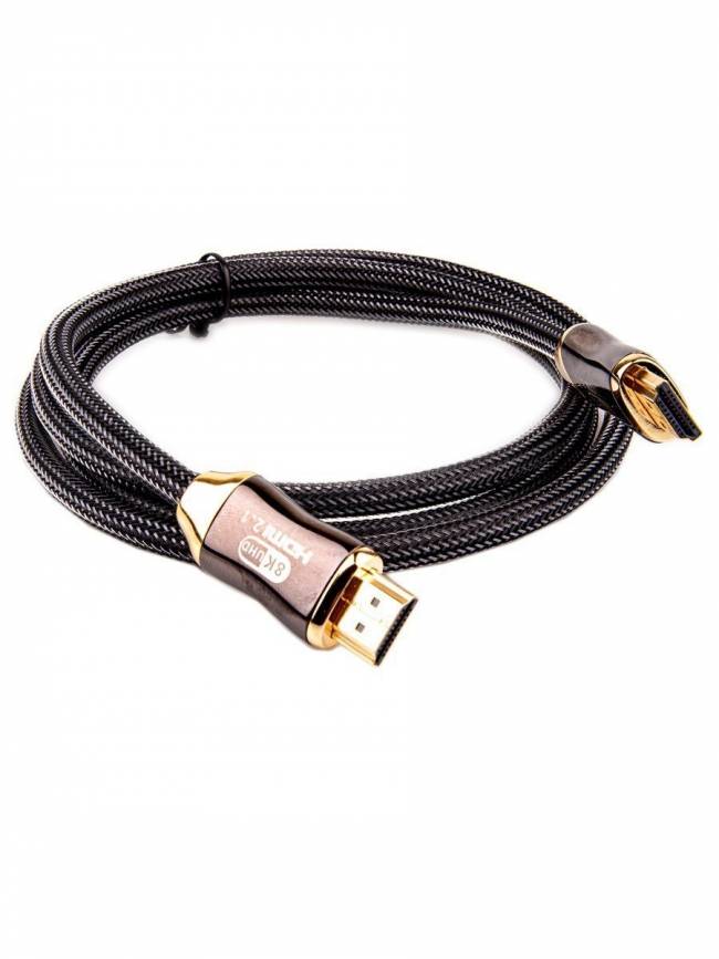 Кабель HDMI 19M/M,ver. 2.1, 8K@60 Hz 1.5m метал разъемы, нейлоновая оплетка Telecom <TCG300-1.5M> Telecom HDMI (m) - HDMI (m) 1.5м — для бизнеса и офиса