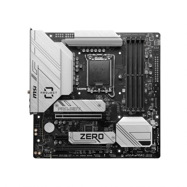 Материнская плата MSI B760M PROJECT ZERO — для бизнеса и офиса Материнская плата MSI B760M PROJECT ZERO — для бизнеса и офиса