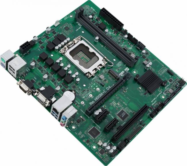 Материнская плата ASUS PRO H610M-C D4-CSM — для бизнеса и офиса Материнская плата ASUS PRO H610M-C D4-CSM — для бизнеса и офиса