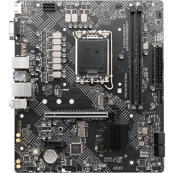Материнская плата MSI PRO H610M-B DDR4 — для бизнеса и офиса Материнская плата MSI PRO H610M-B DDR4 — для бизнеса и офиса