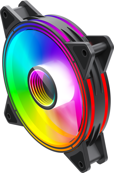 Кулер для корпуса ПК Gamemax FN-12Rainbow-Q-Infinity — для бизнеса и офиса