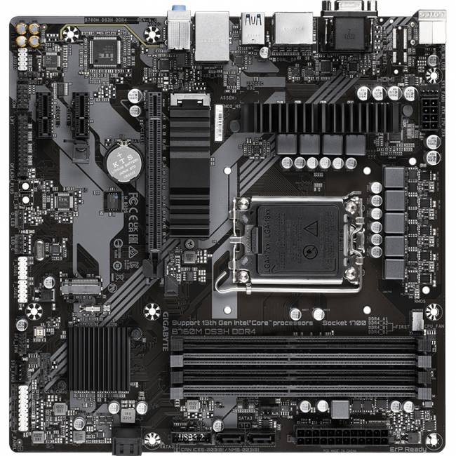 Материнская плата Gigabyte B760 DS3H DDR4 — для бизнеса и офиса Материнская плата Gigabyte B760 DS3H DDR4 — для бизнеса и офиса
