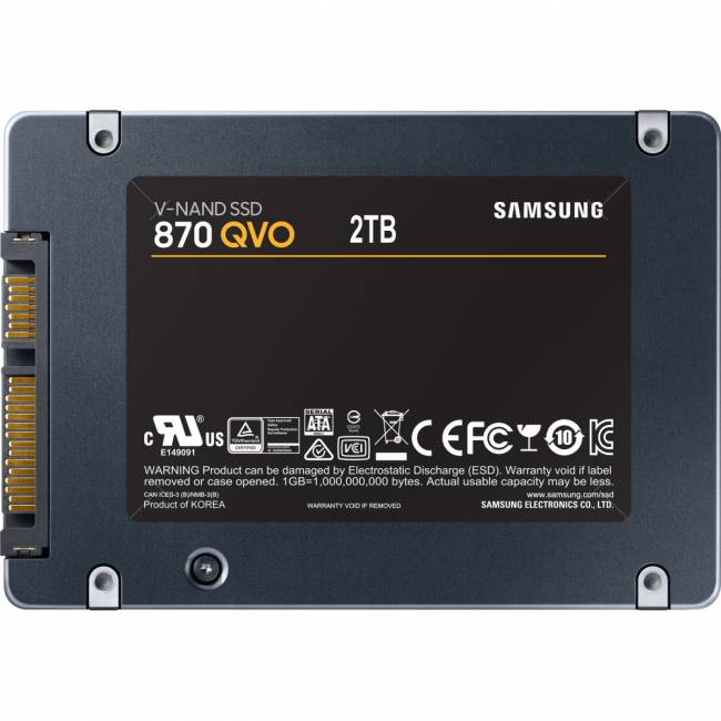 Твердотельные накопители Samsung 870 QVO 2000GB (MZ-77Q2T0BW) — для бизнеса и офиса Твердотельные накопители Samsung 870 QVO 2000GB (MZ-77Q2T0BW) — для бизнеса и офиса