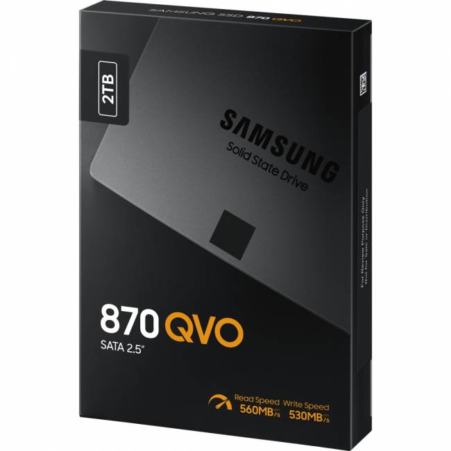 Твердотельные накопители Samsung 870 QVO 2000GB (MZ-77Q2T0BW) — для бизнеса и офиса Твердотельные накопители Samsung 870 QVO 2000GB (MZ-77Q2T0BW) — для бизнеса и офиса