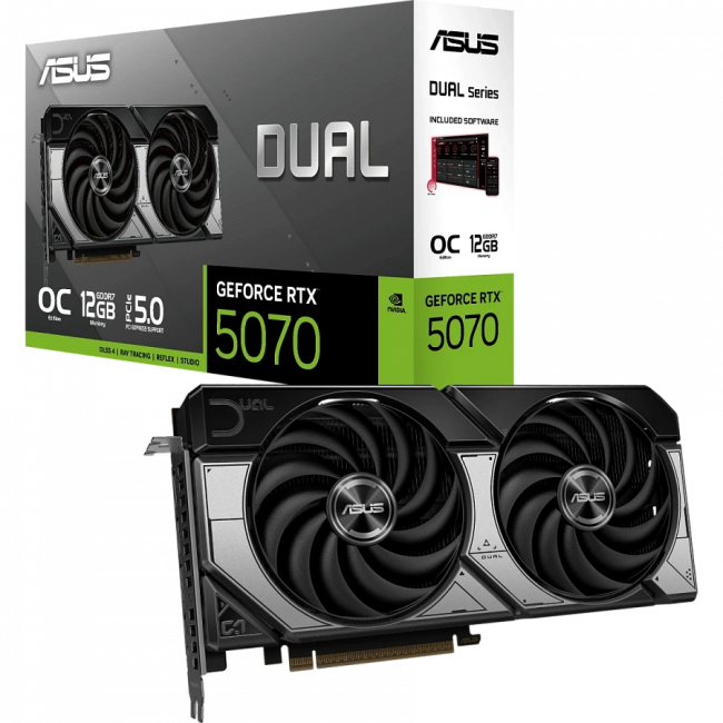 Видеокарта ASUS DUAL RTX5070 O12G — для бизнеса и офиса Видеокарта ASUS DUAL RTX5070 O12G — для бизнеса и офиса