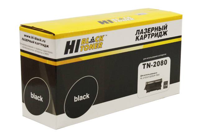 Тонер-картридж Hi-Black (HB-TN-2080) для Brother HL-2130/DCP7055, 1,2K — для бизнеса и офиса Тонер-картридж Hi-Black (HB-TN-2080) для Brother HL-2130/DCP7055, 1,2K — для бизнеса и офиса
