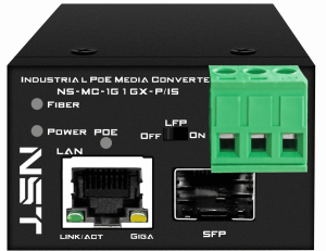 Промышленный компактный Ultra PoE медиаконвертер Gigabit Ethernet New System Technologies NS-MC-1G1GX-P/IS